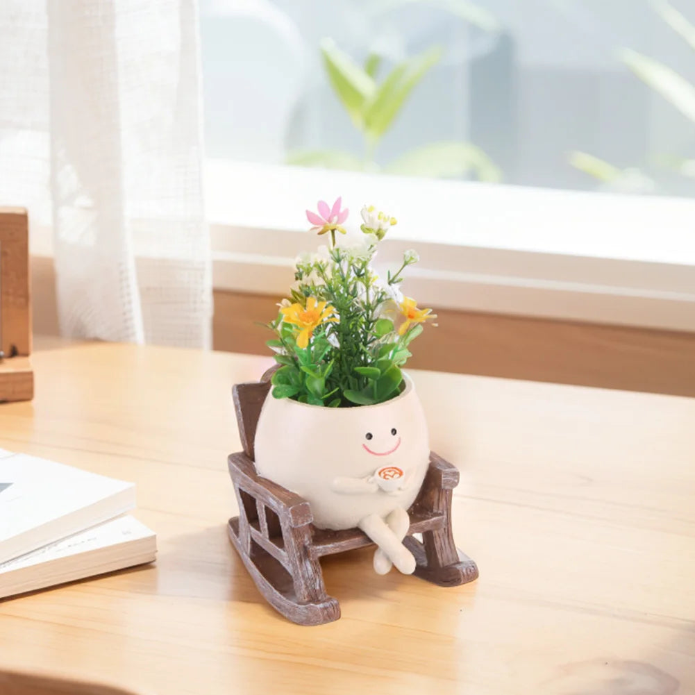Schattige Schommelstoel | Bloempot