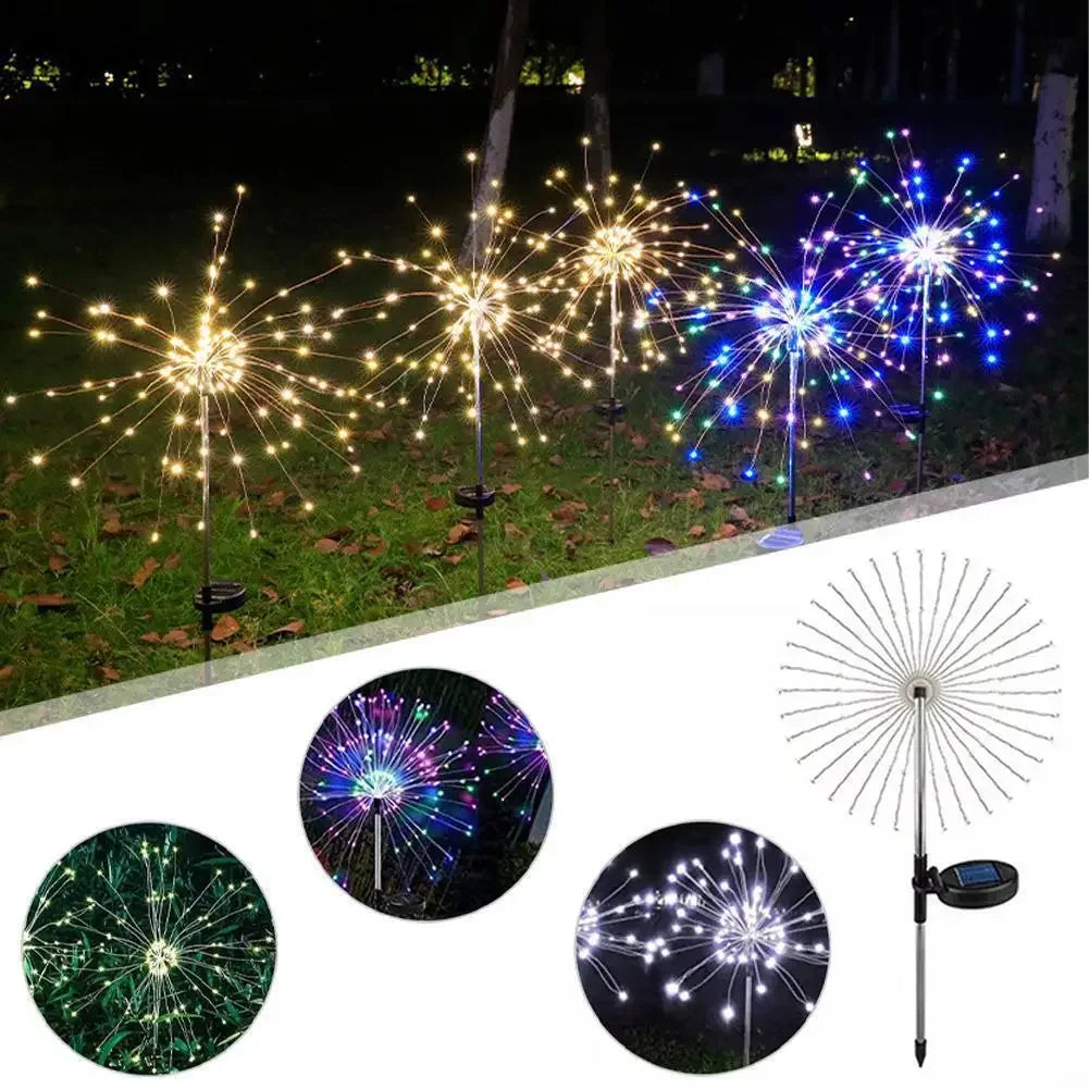 Vuurwerkverlichting Tuindecoratie | LED Zonne-energie-fee