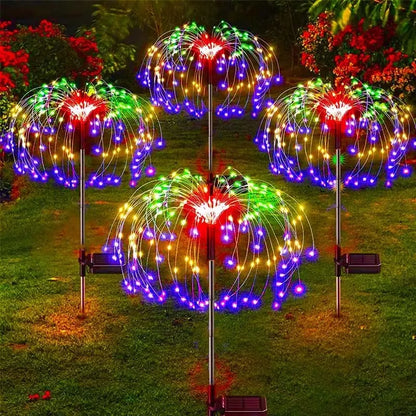 Vuurwerkverlichting Tuindecoratie | LED Zonne-energie-fee