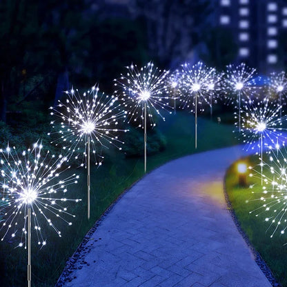 Vuurwerkverlichting Tuindecoratie | LED Zonne-energie-fee