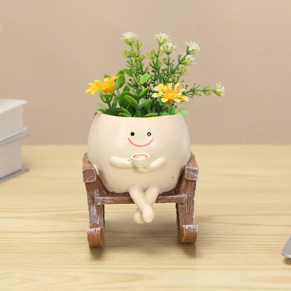 Schattige Schommelstoel | Bloempot