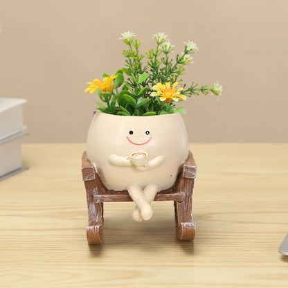 Schattige Schommelstoel | Bloempot