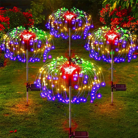 Vuurwerkverlichting Tuindecoratie | LED Zonne-energie-fee