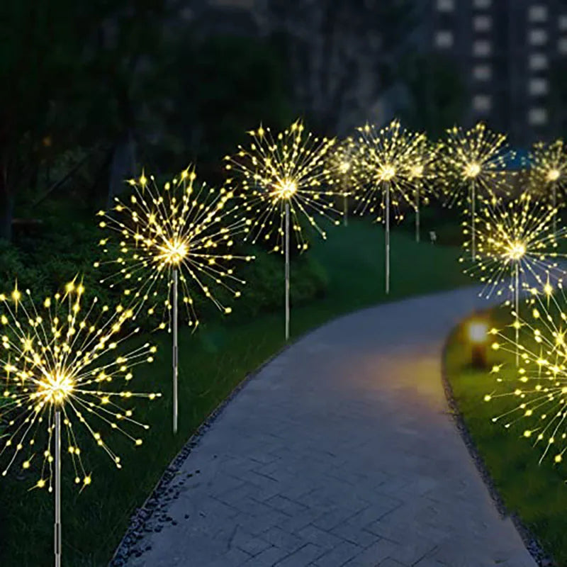 Vuurwerkverlichting Tuindecoratie | LED Zonne-energie-fee